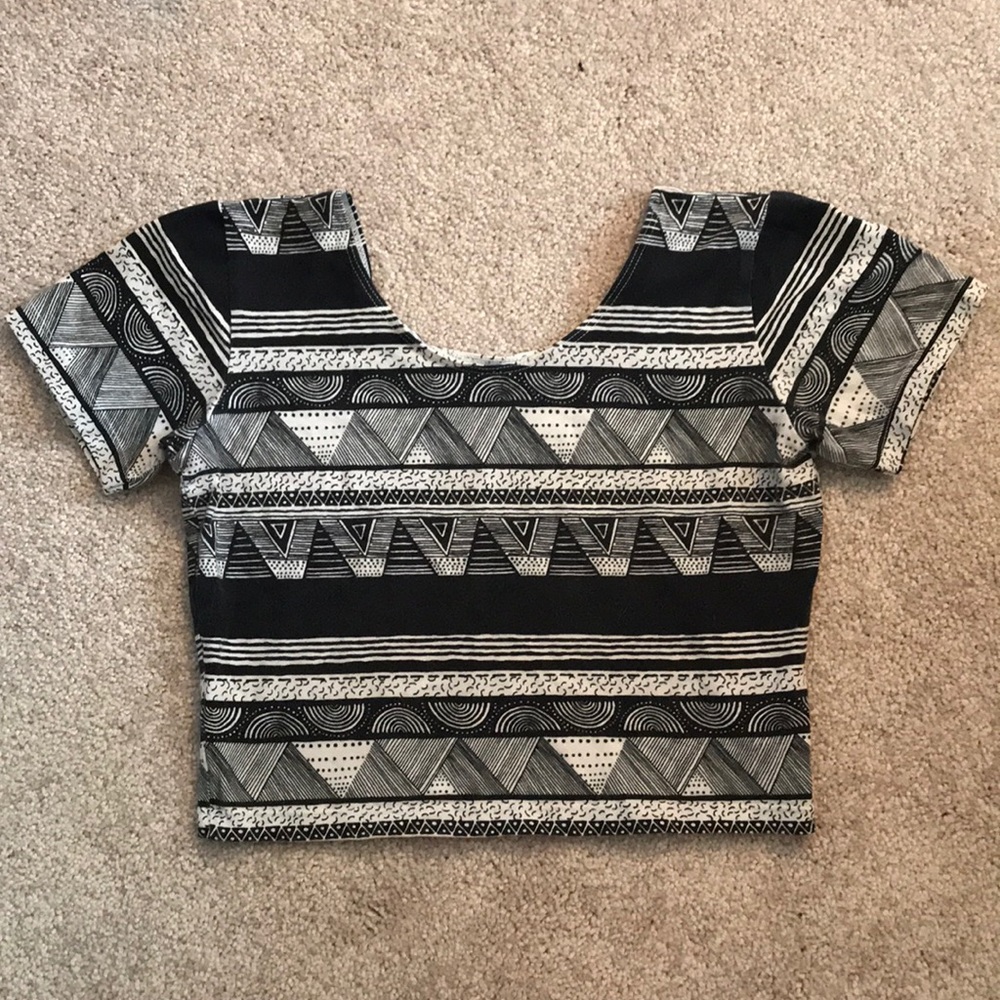 American apparel patterned crop top